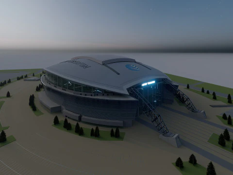 ATT-Stadion Cowboys-Stadion Hochdetaillierte American-Football-Arena 3D Modell