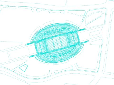 ATT-Stadion Cowboys-Stadion Hochdetaillierte American-Football-Arena 3D Modell