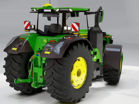 John Deere 8R 410 Trakt&ouml;r Ağır Hizmet Tarım Makinaları 3D Model