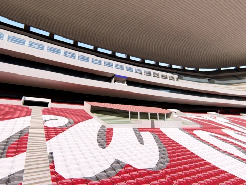 Estadio Azteca Mexico City 3D Model