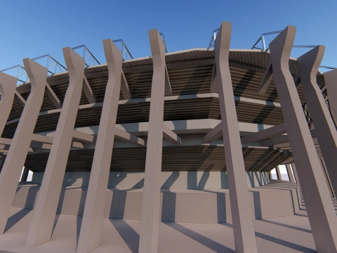 Estadio Azteca Mexico City 3D Model