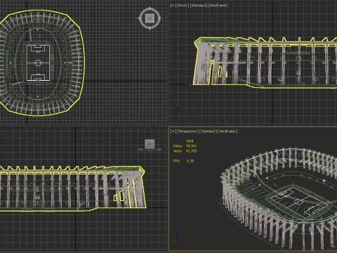 Estadio Azteca Mexico City 3D Model