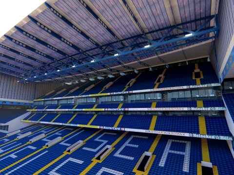 Est&aacute;dio de futebol de Stamford Bridge Chelsea FC Modelo 3D