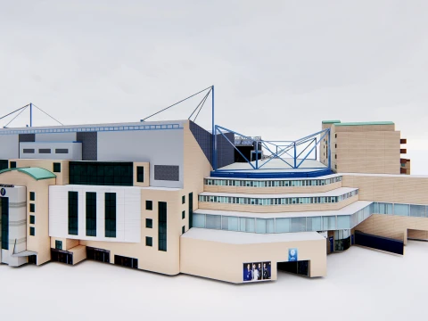 Est&aacute;dio de futebol de Stamford Bridge Chelsea FC Modelo 3D