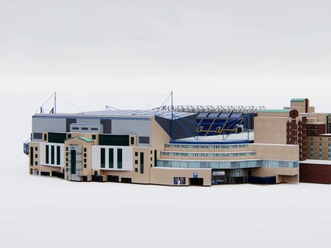 Est&aacute;dio de futebol de Stamford Bridge Chelsea FC Modelo 3D