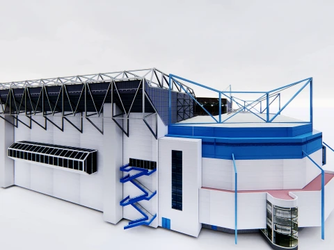 Est&aacute;dio de futebol de Stamford Bridge Chelsea FC Modelo 3D