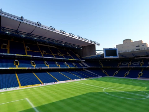 Est&aacute;dio de futebol de Stamford Bridge Chelsea FC Modelo 3D