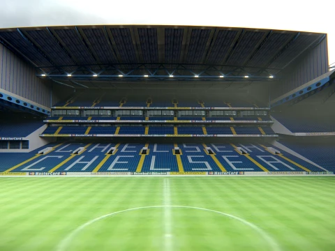 Est&aacute;dio de futebol de Stamford Bridge Chelsea FC Modelo 3D