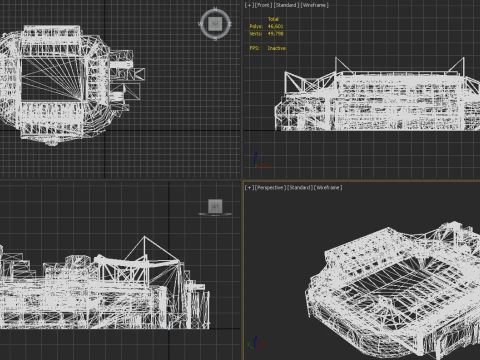 Est&aacute;dio de futebol de Stamford Bridge Chelsea FC Modelo 3D