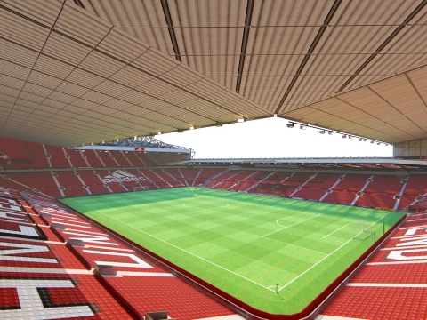 Old Trafford Manchester United Football Stadium 3D Model