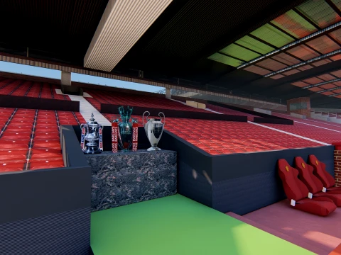 Old Trafford Manchester United Football Stadium 3D Model