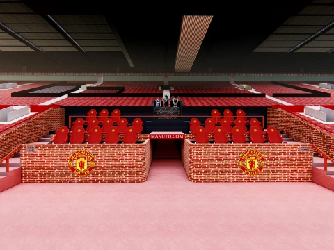 Old Trafford Manchester United Football Stadium 3D Model