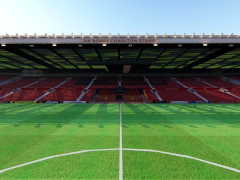 Old Trafford Manchester United Football Stadium 3D Model