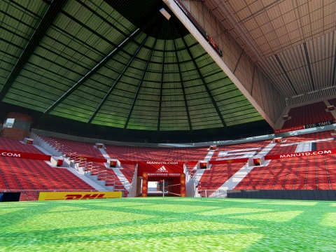 Old Trafford Manchester United Football Stadium 3D Model
