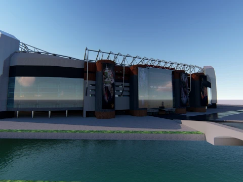 Old Trafford Manchester United Football Stadium 3D Model