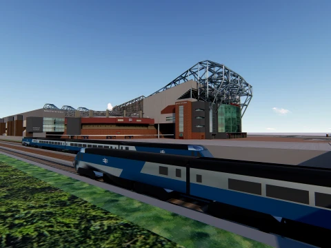 Old Trafford Manchester United Football Stadium 3D Model