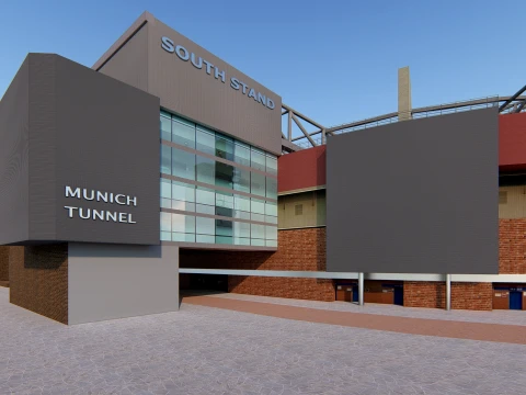 Old Trafford Manchester United Football Stadium 3D Model