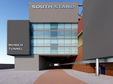Old Trafford Manchester United Football Stadium 3D Model