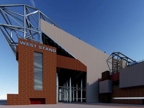 Old Trafford Manchester United Football Stadium 3D Model