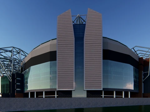 Old Trafford Manchester United Football Stadium 3D Model