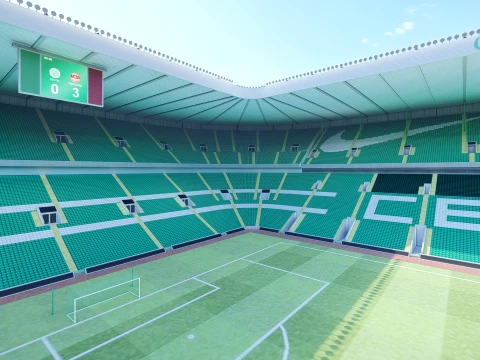 Celtic Park Stadium 3D Model
