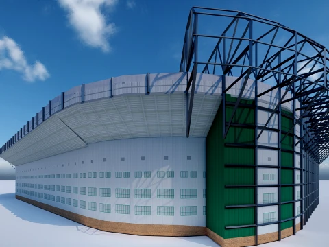 Celtic Park Stadium 3D Model