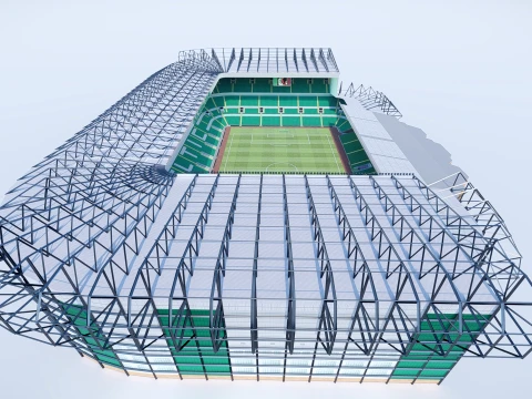 Celtic Park Stadium 3D Model