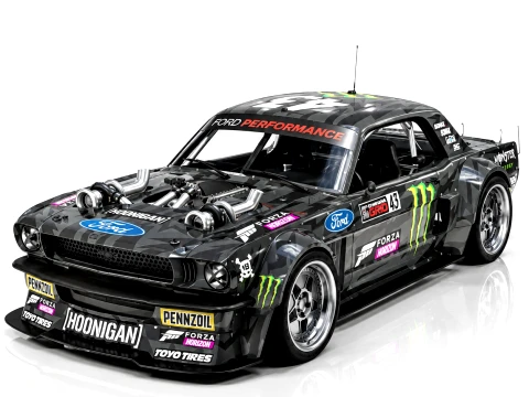 Hoonicorn Ken Block Ford Mustang 3D Modell