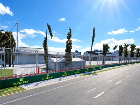 F1 Australian Grand Prix Albert Park Melbourne Circuit 3D Model