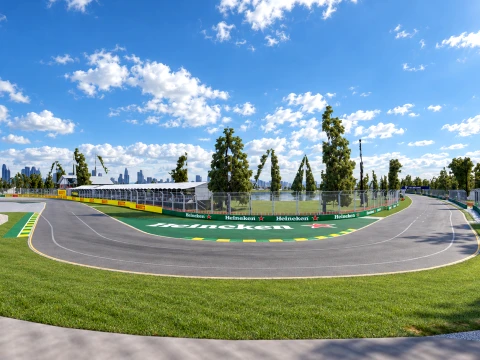 F1 Australian Grand Prix Albert Park Melbourne Circuit 3D Model