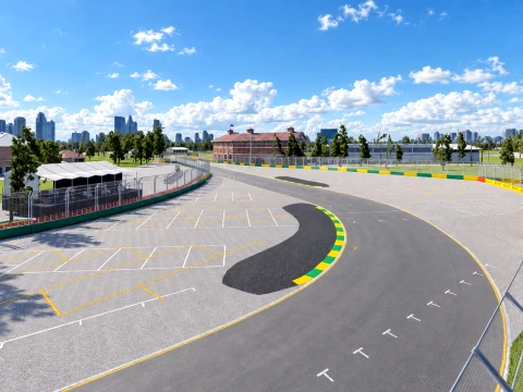 F1 Australian Grand Prix Albert Park Melbourne Circuit 3D Model