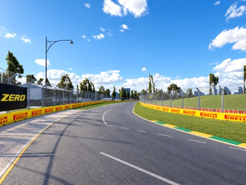 F1 Australian Grand Prix Albert Park Melbourne Circuit 3D Model