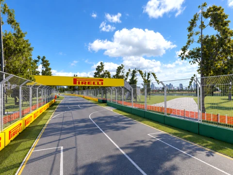 F1 Australian Grand Prix Albert Park Melbourne Circuit 3D Model