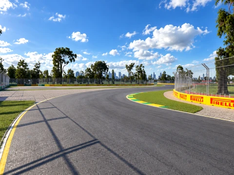 F1 Australian Grand Prix Albert Park Melbourne Circuit 3D Model