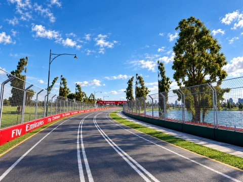 F1 Australian Grand Prix Albert Park Melbourne Circuit 3D Model