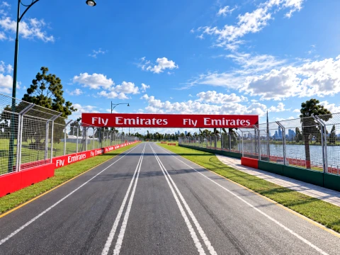 F1 Australian Grand Prix Albert Park Melbourne Circuit 3D Model