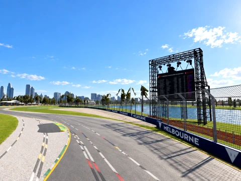 F1 Australian Grand Prix Albert Park Melbourne Circuit 3D Model