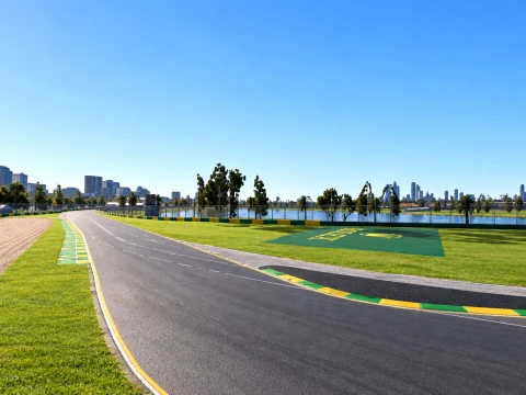 F1 Australian Grand Prix Albert Park Melbourne Circuit 3D Model