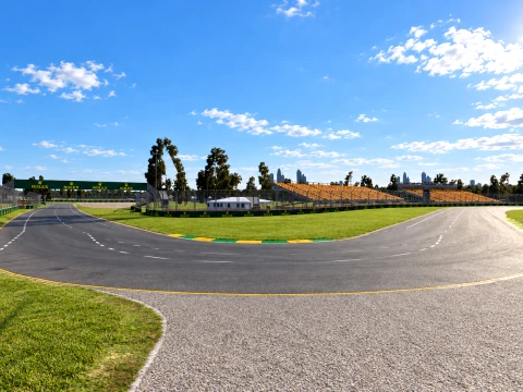 F1 Australian Grand Prix Albert Park Melbourne Circuit 3D Model