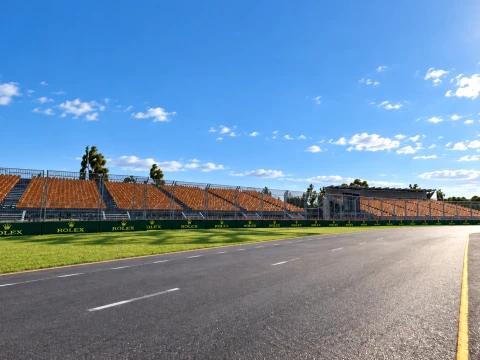F1 Australian Grand Prix Albert Park Melbourne Circuit 3D Model