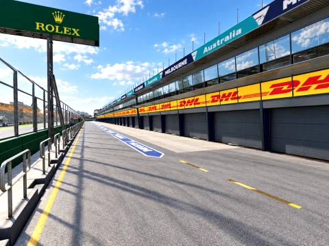 F1 Australian Grand Prix Albert Park Melbourne Circuit 3D Model