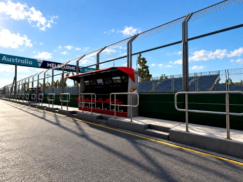 F1 Australian Grand Prix Albert Park Melbourne Circuit 3D Model