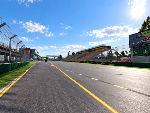F1 Australian Grand Prix Albert Park Melbourne Circuit 3D Model