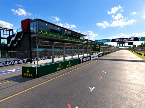 F1 Australian Grand Prix Albert Park Melbourne Circuit 3D Model