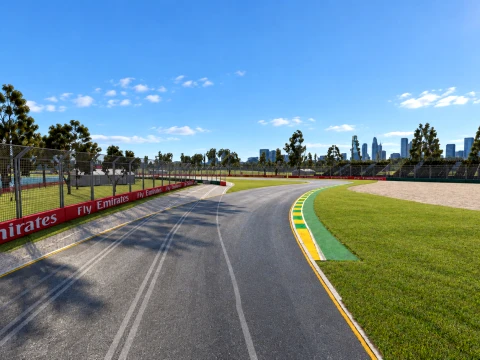 F1 Australian Grand Prix Albert Park Melbourne Circuit 3D Model
