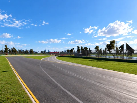 F1 Australian Grand Prix Albert Park Melbourne Circuit 3D Model