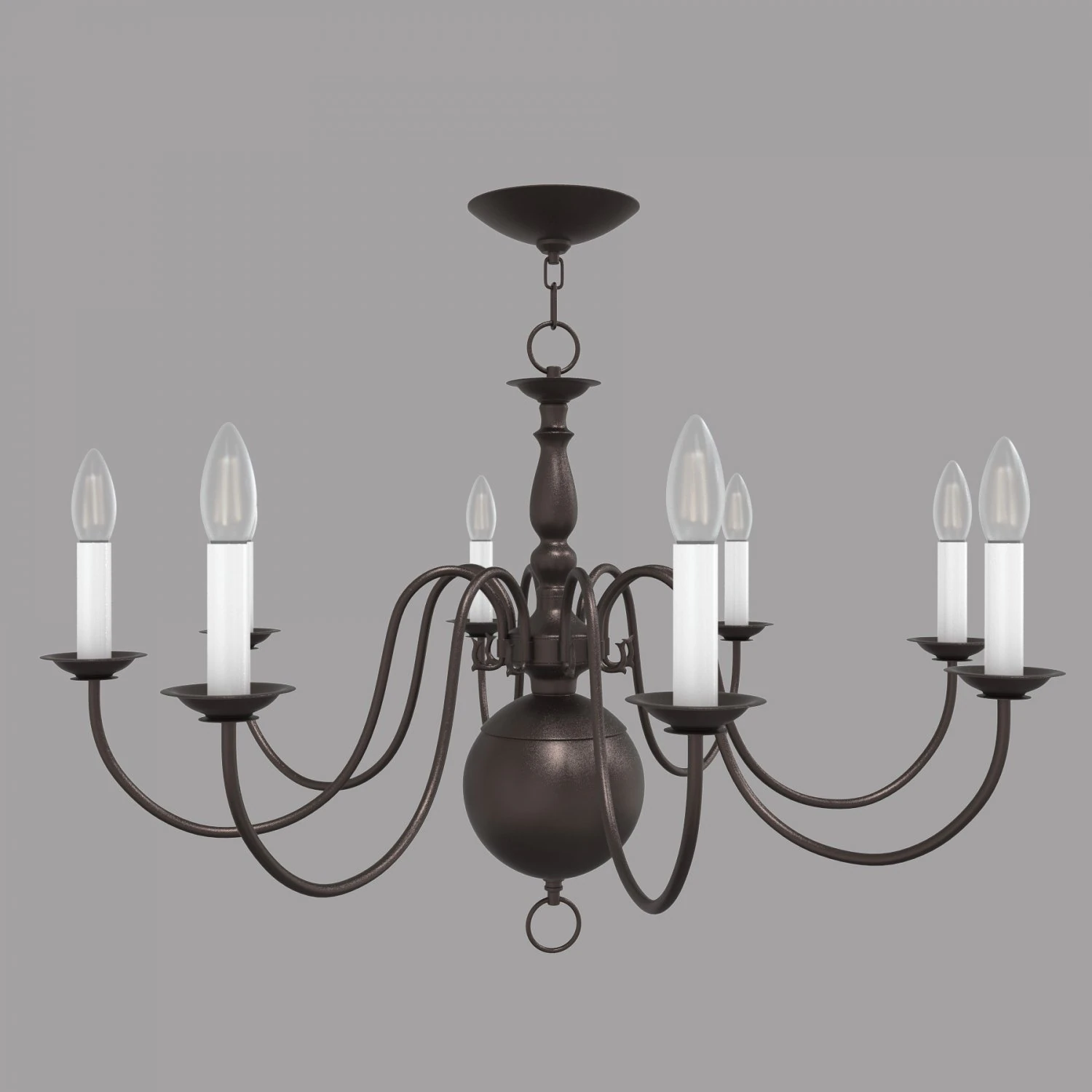 bronze chandelier 5007-07 by livex lighting 3D Model .c4d .max .obj .3ds .fbx .stl .blend 