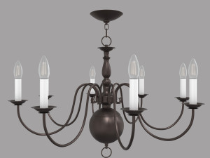 bronze chandelier 5007-07 by livex lighting 3D 模型
