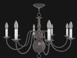 bronze chandelier 5007-07 by livex lighting 3D Model