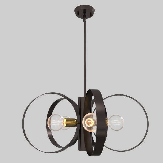 bronze chandelier 46425-07 by livex lighting 3D Model .c4d .max .obj .3ds .fbx .stl .blend 